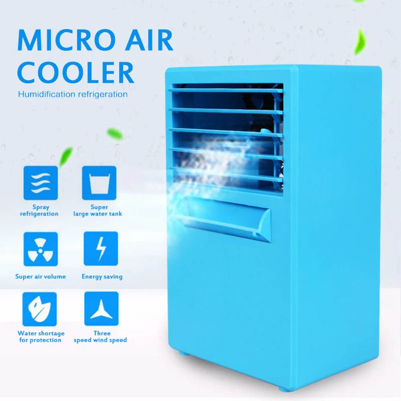 

Explosion Portable Desktop Air Conditioning Fan Mini Air Cooler Home Office Electric Cooling Fan Spray Humidification Dropship