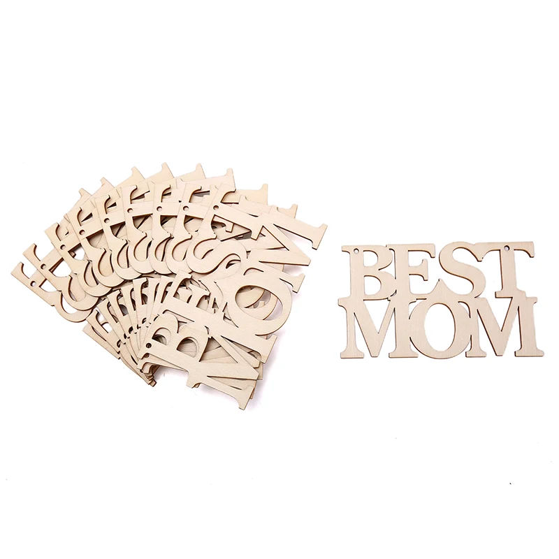 

10Pcs DIY Pendants Hanging Happy Fathers Day Mother's Day Words Ornaments Decor