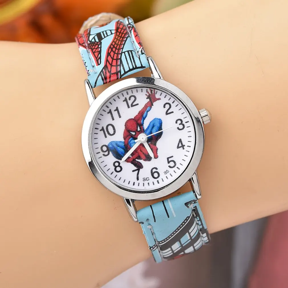 Fashion Children Watch Round Dial Kids Watches Girls Boys Leather Watches Clock Quartz Wristwatch for Dropshipping