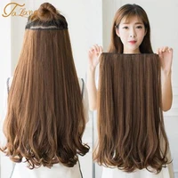 talang 60cm 5 clip in hair extension heat resistant fake hairpieces long wavy hairstyles synthetic clip in on hair extensions