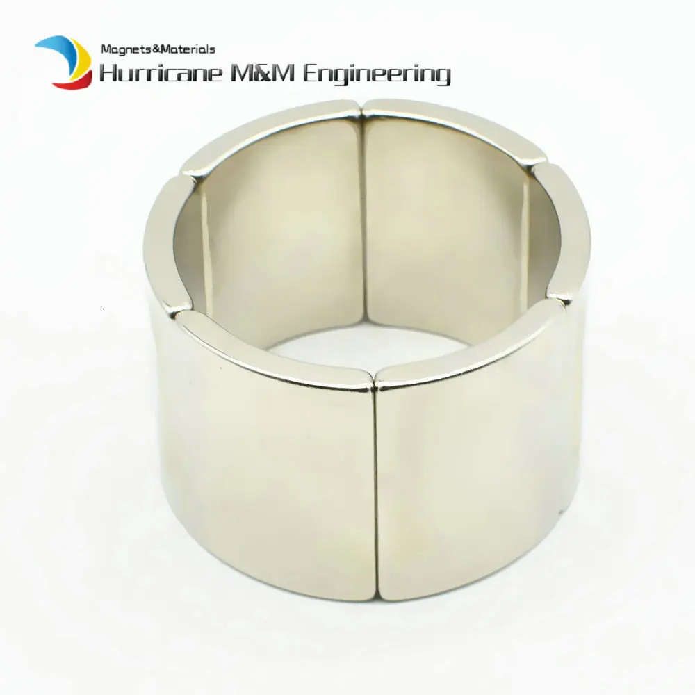 Дуговой Сегмент NdFeB магнит OD54.5mm* id46,4mm* высота 36 мм неодимовые магниты для двигателя ротора генератор ветряной турбины 6 шт