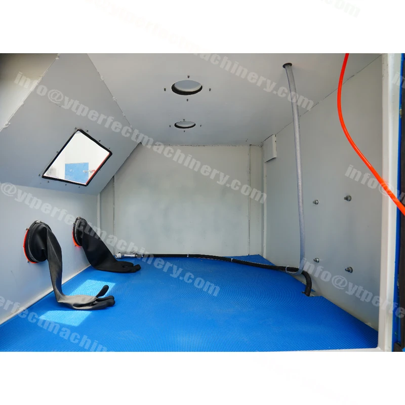 Dry sand blaster sandblasting booth metal rust remove blasting cabinet High Efficiency Sand Blasting Cabinet |