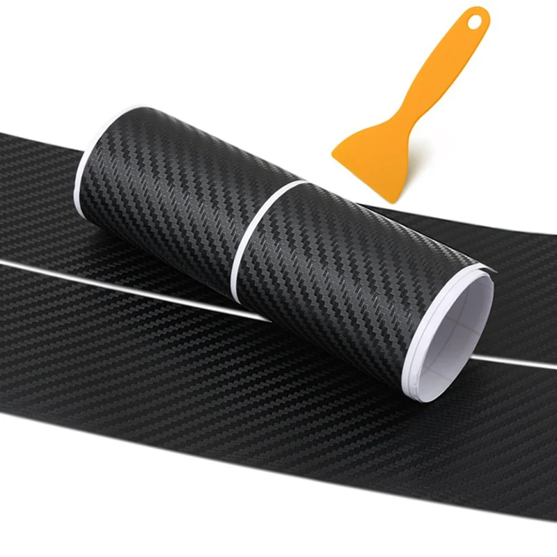 

Car Auto Carbon Fiber Protection Sticker Door Sill Anti Scratch Strip Rear Bumper Guard Protector 104/90cm