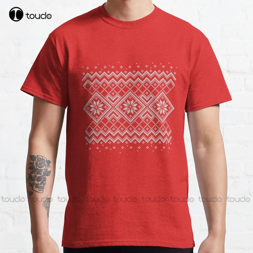 

8-Bit Christmas Ugly Sweater Classic T-Shirt Custom Aldult Teen Unisex Digital Printing Tee Shirt Fashion Funny New Xs-5Xl