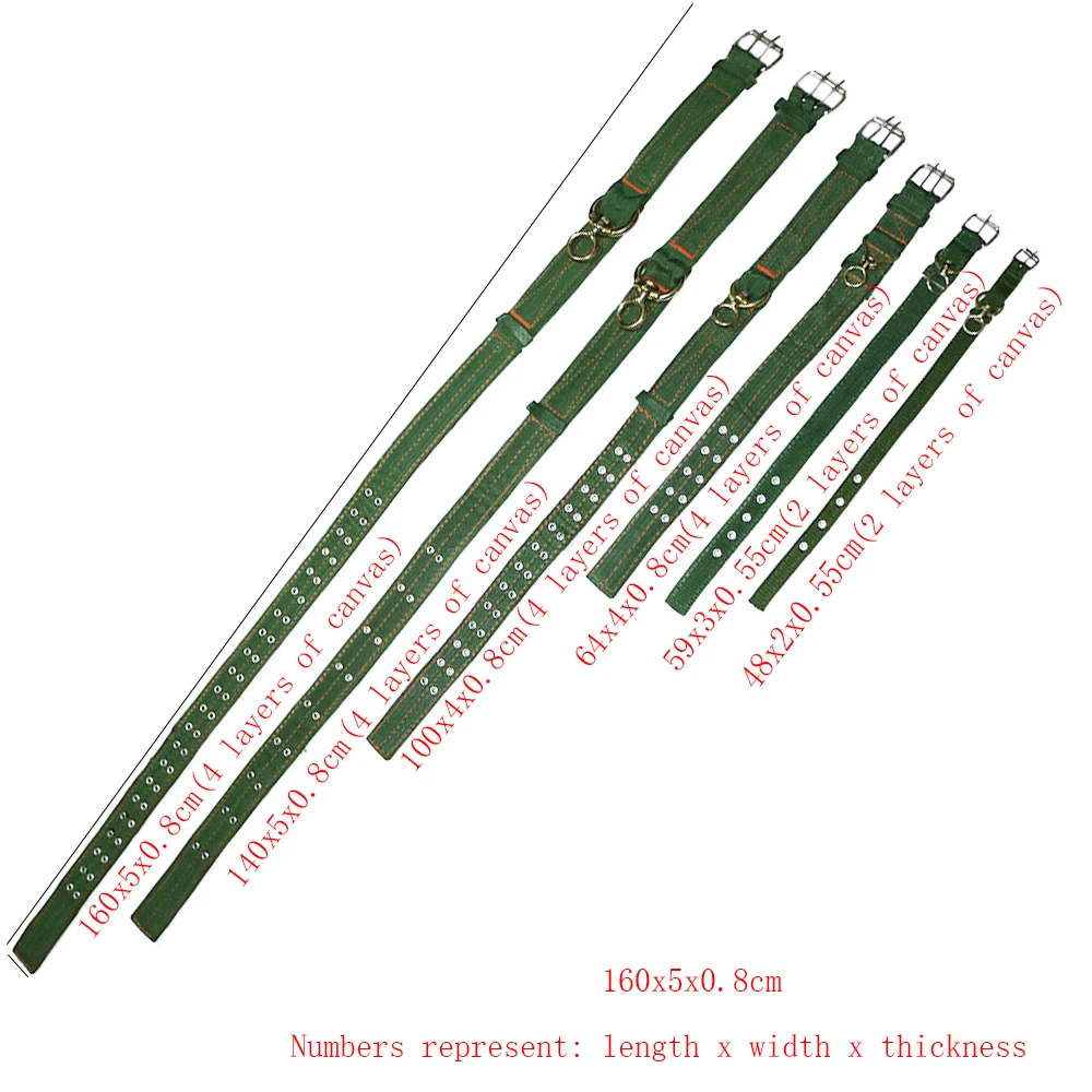 Регулируемый ошейник для крупного рогатого скота буксировки брезентовый пояс