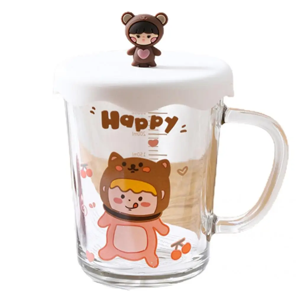 

4 Types Attractive Cute Cartoon Pattern Water Cup Portable Milk Cup Cute for Kids