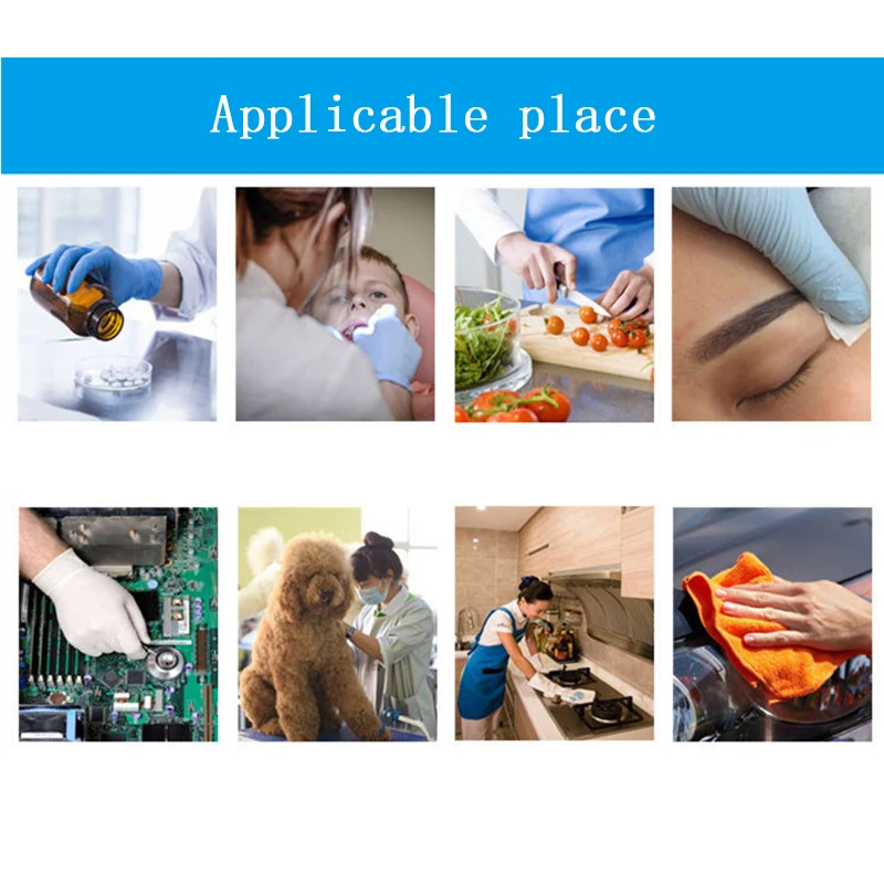 

Thicken Nitrile Rubber Gloves 100pcs/pack Food Grade Anti-static Waterproof Anti-puncture Disposable Safety Work Gloves