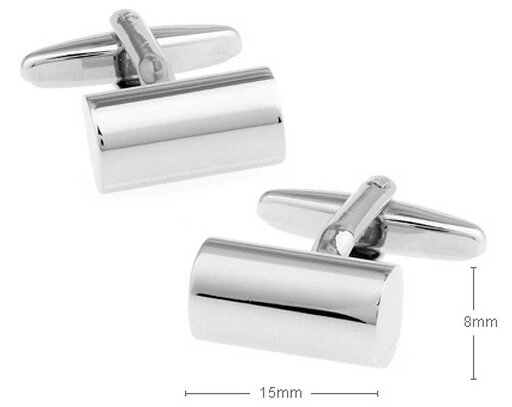 Запонки мужские с гравировкой качественные латунные серебристые модные