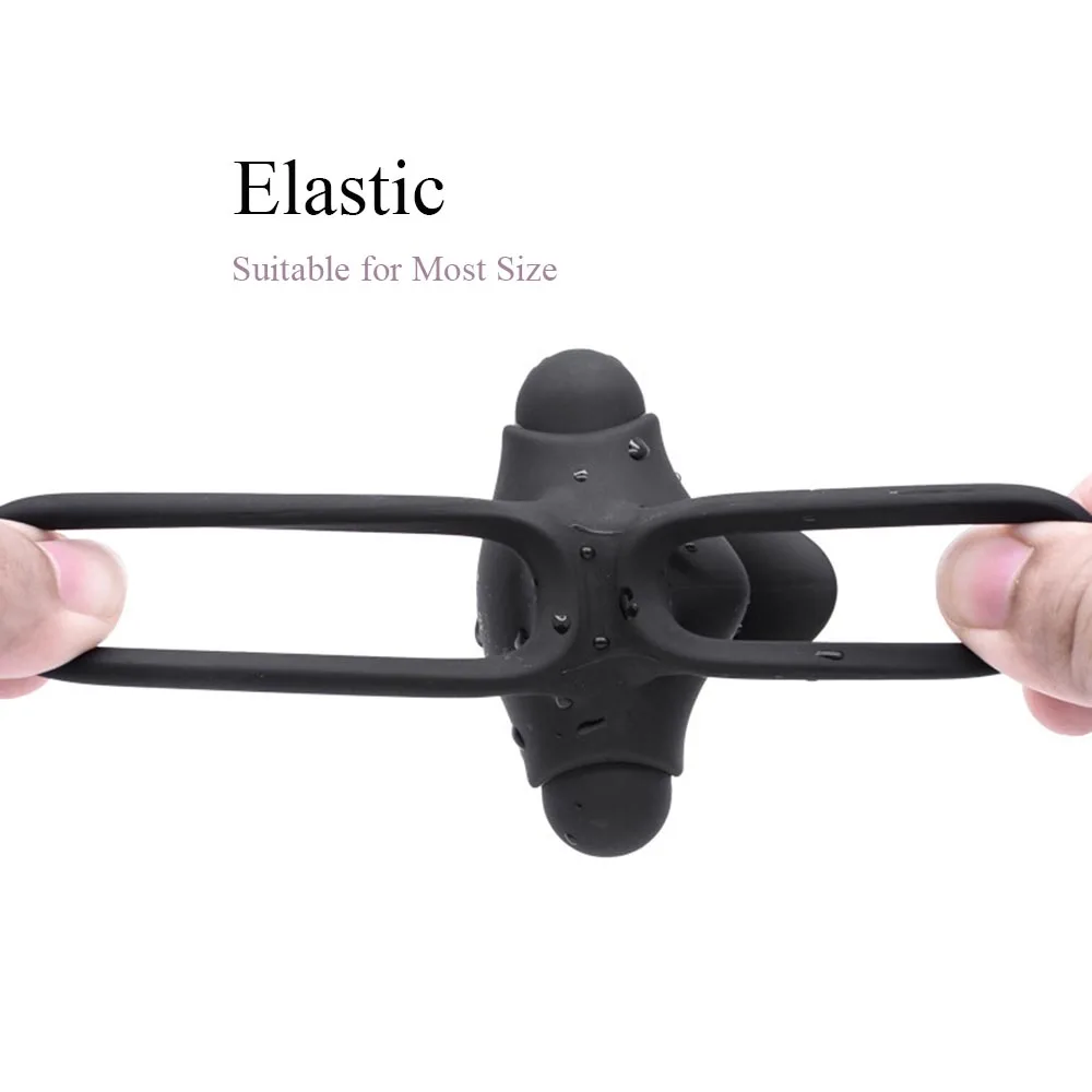 Вибрирующее кольцо EXVOID для пениса переплетения в мошонку вибратор-пуля