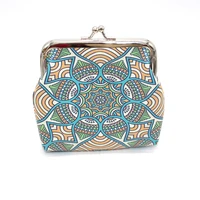 56pcs lot new ethnic style print mini wallet geometric pattern small wallet girl bank card bag small storage bag