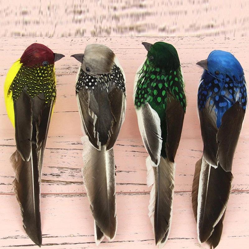 

Wedding Fake Craft Birds Mini Bird Birthday Party Simulation Gardening Artificial Mariage Table Foam Feathers Decoration