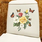 ZTTZDY 24,8 см  23,8 см Античная бабочка цветок дом наклейки для стены в гостиной настенные классический Туалет Декор T2-0863