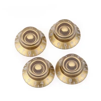 musiclily pro left handed imperial inch size bell top hat knobs for usa made les paul style electric guitargoldset of 4
