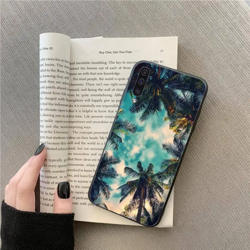 

Summer beach Palm tree pattern Phone Case For Samsung galaxy A S note 10 7 8 9 20 30 31 40 50 51 70 71 21 s ultra plus