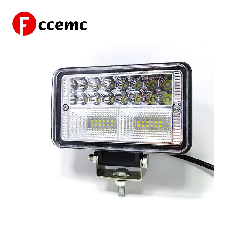 

Fccemc 120W 40LED 4Inch Wok Light Bar Square Spotlight 12V Off Road Lighting Bar Combo Suitable For Truck Suv Auto Accessories