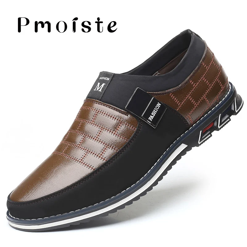 

Men Shoes Leather Fashion Plaid Office Shoes Men Nice Big Size 55-58 Formal Shoes Mens Genuine Leather Casual Fashion