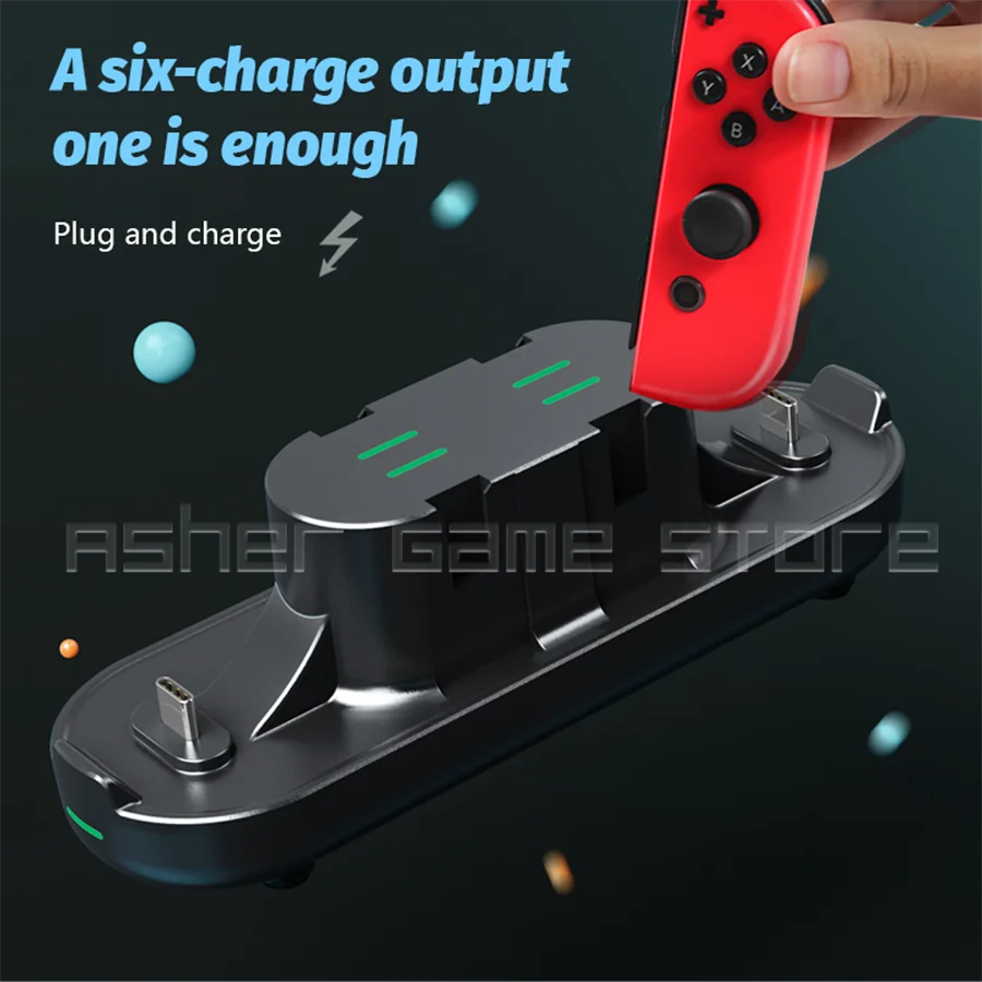 6 в 1 контроллер Зарядное устройство 4 JoyCon 2 Pro геймпад Тип C зарядная док станция