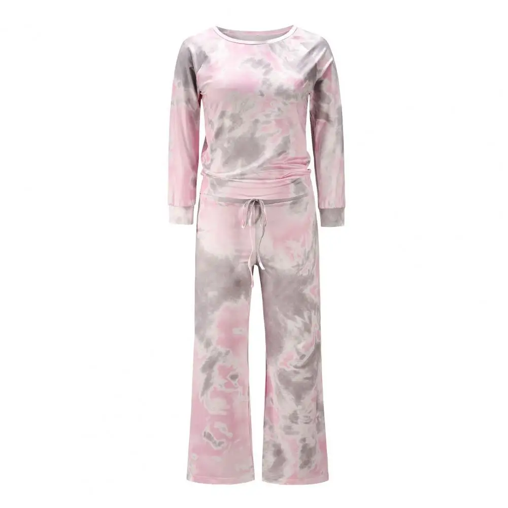 

Nightgown Breathable Loose Style Clothes Two Pieces Printing Pajamas for Sleepwear