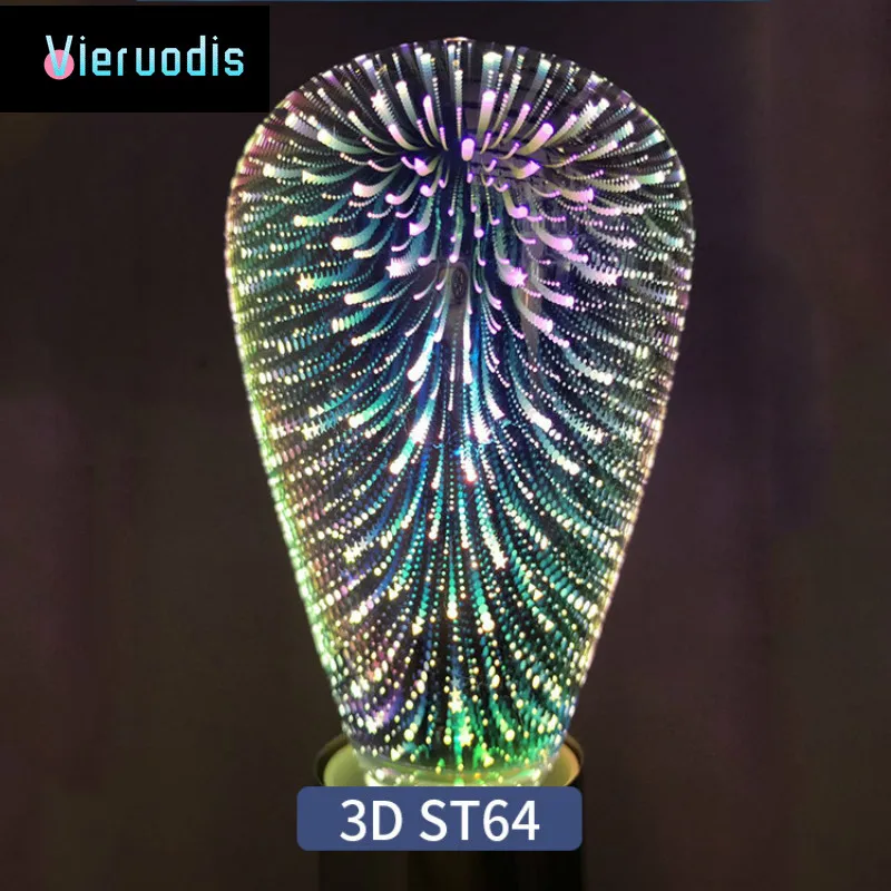 Светодиодный светильник E27 5 Вт с эффектом фейерверка украшение дома лампа