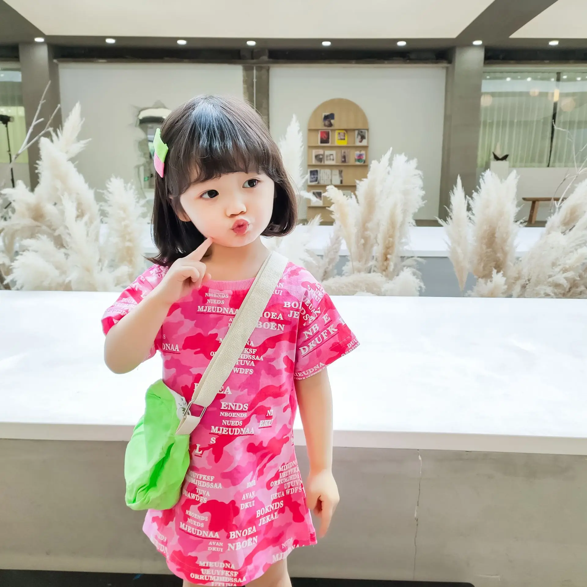 

Kids Dresses for Girl Fashion Korean Letter Print Short Sleeve Princess Dress Toddler Girl Clothing Summer Casual Baby Dress New