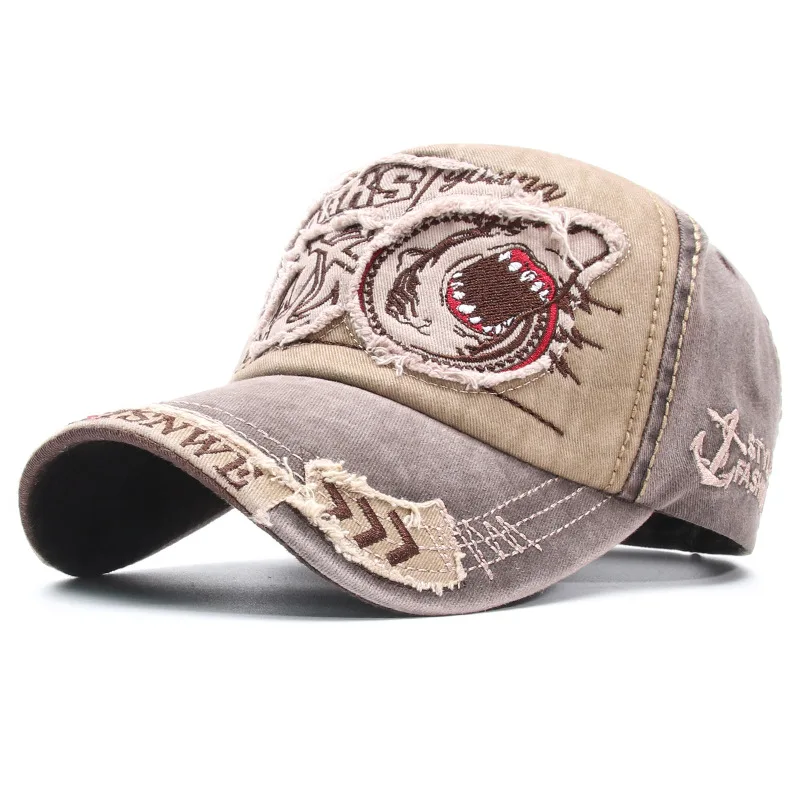 shark embroidery cotton Casquette Baseball Cap Adjustable Snapback Hats for men and women