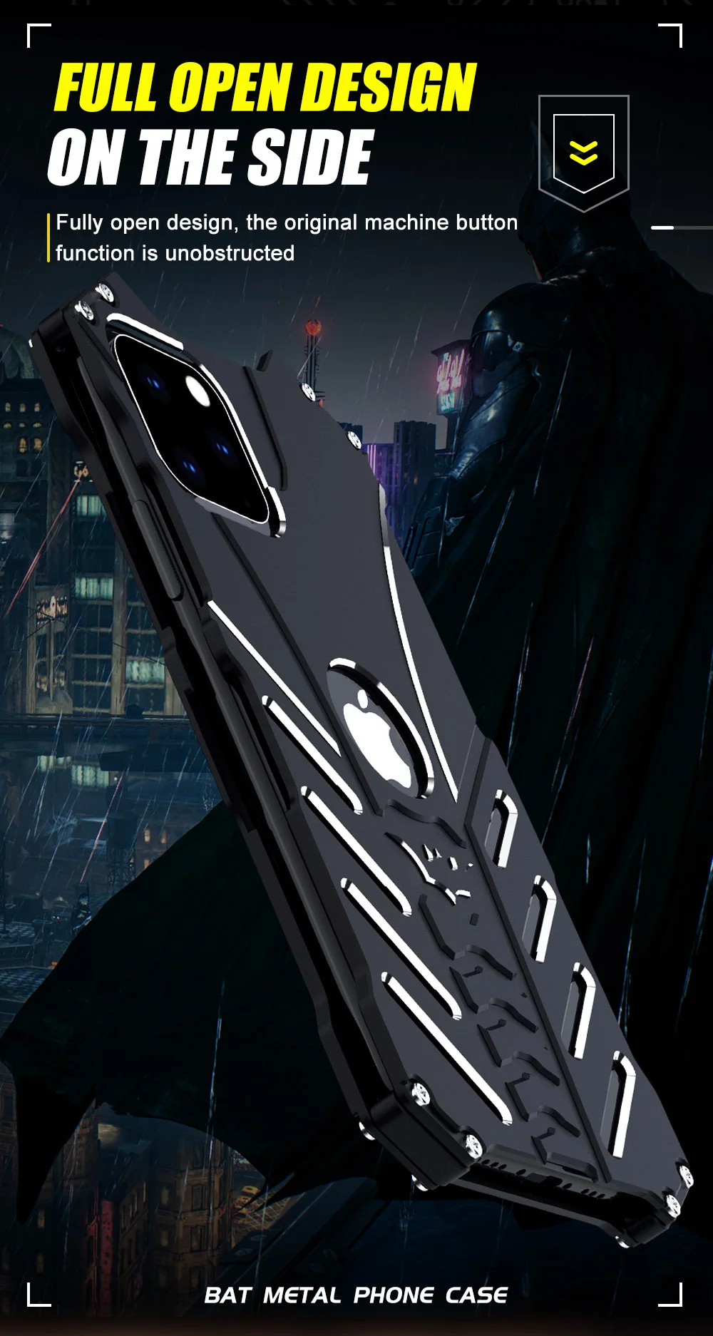 Алюминиевый Броня Бэтмен чехол для iPhone 11 Pro Max XS Max XR X 8 7 6 6S Plus SE 5 5S 5C чехол Железный человек, телефон оболочки кожи сумка