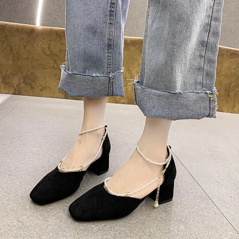 

Gold Heels Chunky Sandals African Woman Shoe Slip On Basketball Platform Mary Jane Brief Pumps Square Toe Pointed Wedge Lace-Up