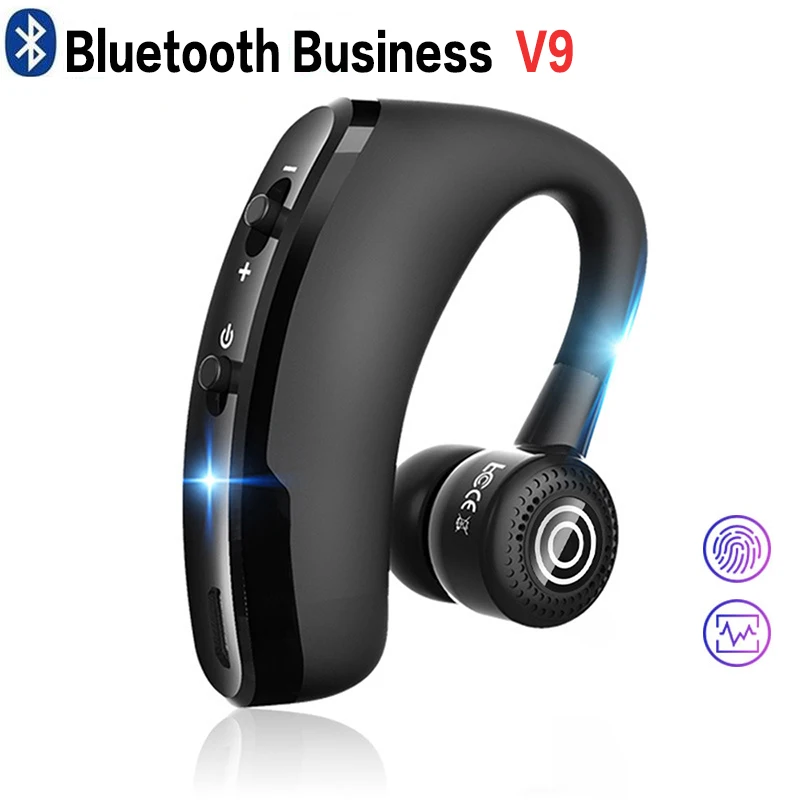 Новые беспроводные Bluetooth наушники V9 деловые стерео гарнитура с микрофоном и