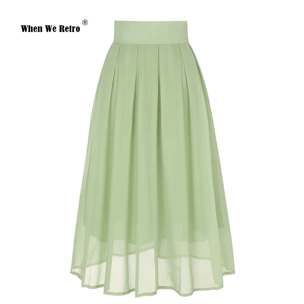 Модная Повседневная длинная Плиссированная юбка для женщин AL0166 с высокой талией