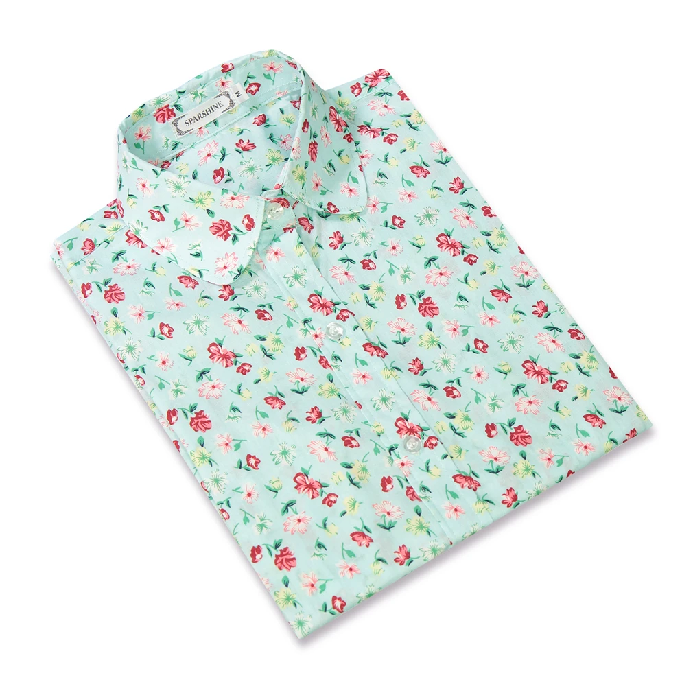 SSPBL010-2 Цветочная Женская блузка Топы Женская рубашка размера плюс Blusas Mujer De Moda рубашка Харадзюку Женская Одежда Сорочка женская одежда - Цвет: SSPBL010-2