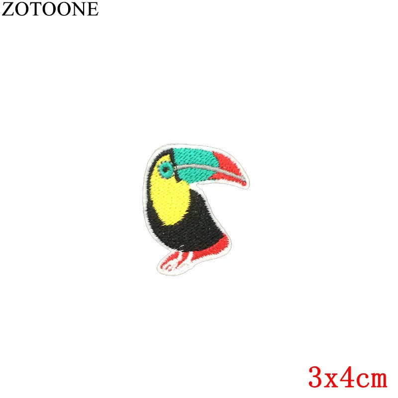 PE0287CT ZOTOONE животные нашивки в форме единорога цветок сердце наклейки с Фламинго железо на одежду теплопередача аппликация вышитая ткань G - Цвет: PE0287CT