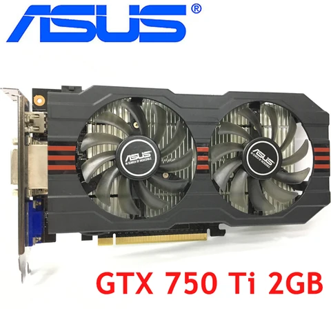 Видеокарта ASUS GTX 750 Ti, 2 Гб, 128 бит, GDDR5, для nVIDIA Geforce GTX 750Ti, VGA карты 1050 GTX750 TI