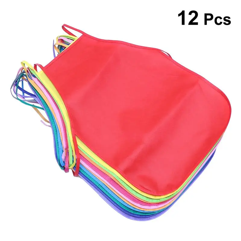 12 шт Детские фартуки Анти пыль моющиеся нетканые одноразовые картины накидка для