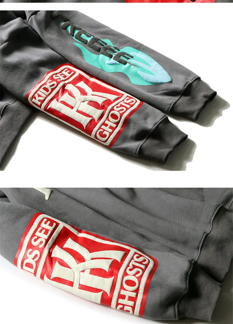 Детская толстовка с капюшоном принтом в виде призрака Канье Уэста для мужчин