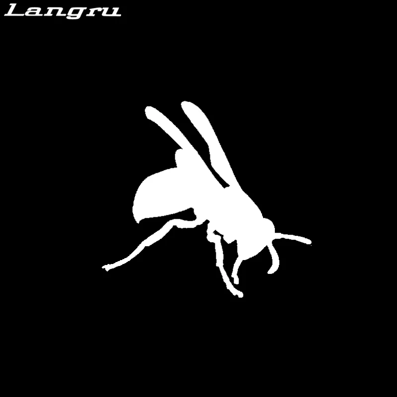 Langru 14 3 см * 13 4 Красивая Милая пчела тень тонкая виниловая наклейка Автомобильная