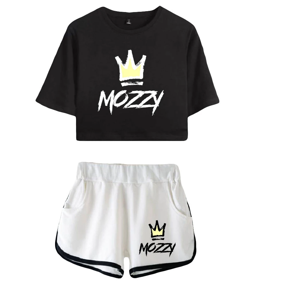 

Женские комплекты Mozzy, пуловер с эластичной талией, костюмы в стиле Харадзюку, короткий топ, уличная одежда, комплекты из двух предметов, спо...