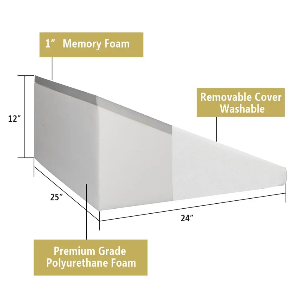 

25"*24"*12" Massage Back Lumbar Memory Foam Wedge Support Pillow Pillow Health Care