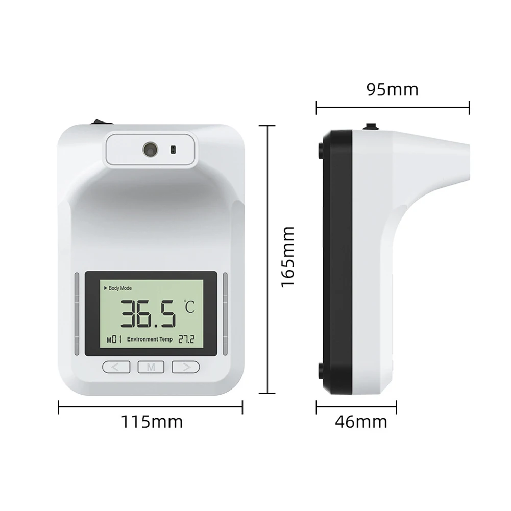 

Wall-mounted Infrared Sensor LCD Digital Forehead Thermometer Non-Contact Body Temperature Gun Meter For Home Office Factory