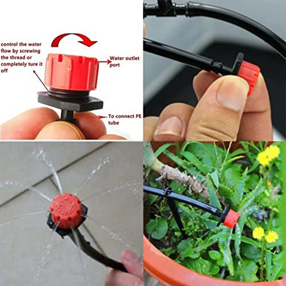 

25M Drip Irrigation System Automatic Watering Irrigation Garden Hose Supplies Micro Drip Watering Kits With Adjustable Drippers