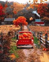 paint by number beginner diy vermont village autumn oil painting kits acrylic canvas painting of 16x20for beginner to advanced