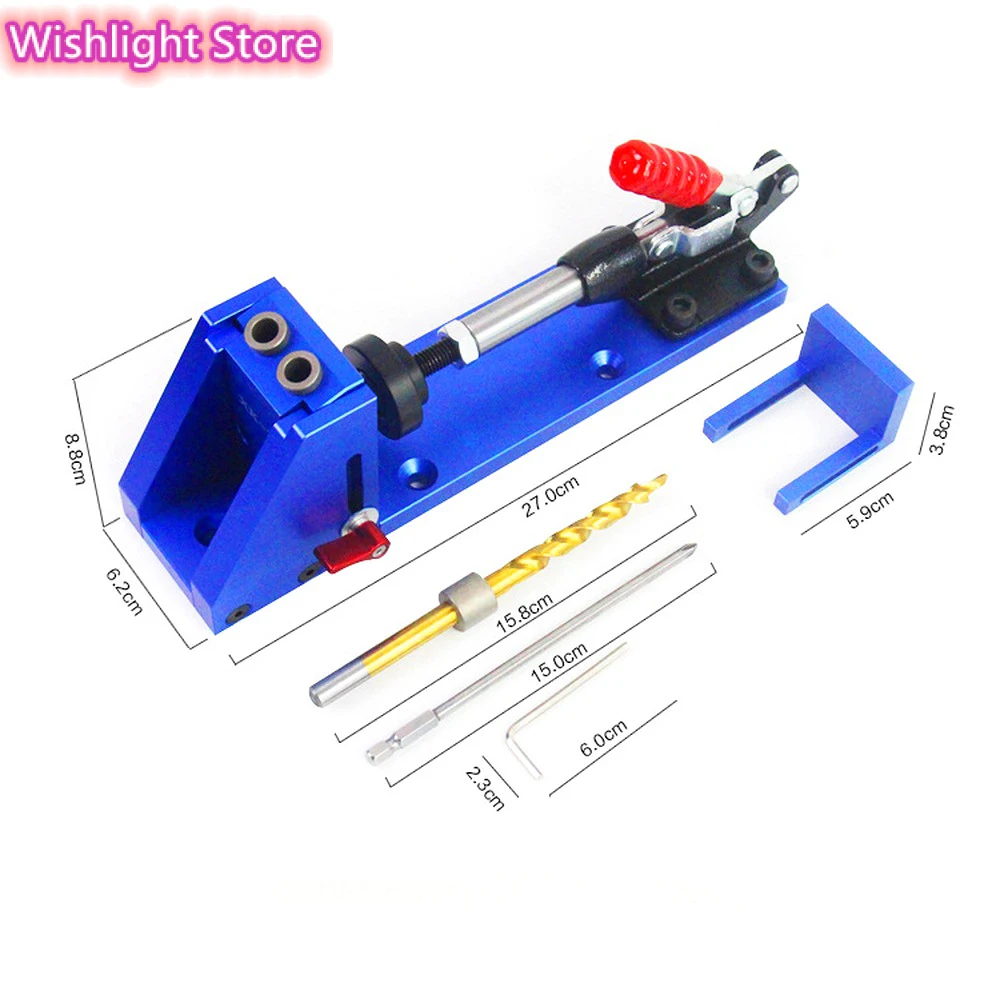 Drill Punch XK-2 DIY Woodworking Puncher Hole Positioner Guide Locator Jig Joinery System Kit Repair Fixture Wood Working Tool