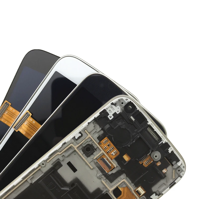 Супер AMOLED lcd S для samsung Galaxy S4 Mini I9190 i9192 i9195 ЖК-дисплей сенсорный экран дигитайзер с рамкой Замена стекла
