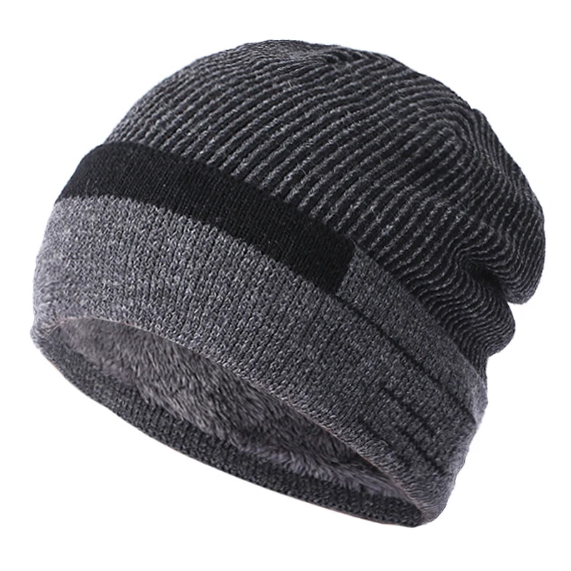 Модные мужские шапки облегающие вязаная шапка зимняя для мужчин и женщин шапочка