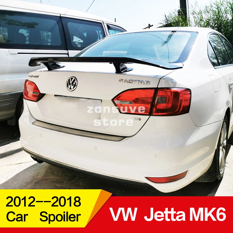 Используется для Volkswagen Jetta MK6 спойлер 2012 13 14 15 16 17 18 лет заднего крыла арматура Клея Аксессуары без перфорации