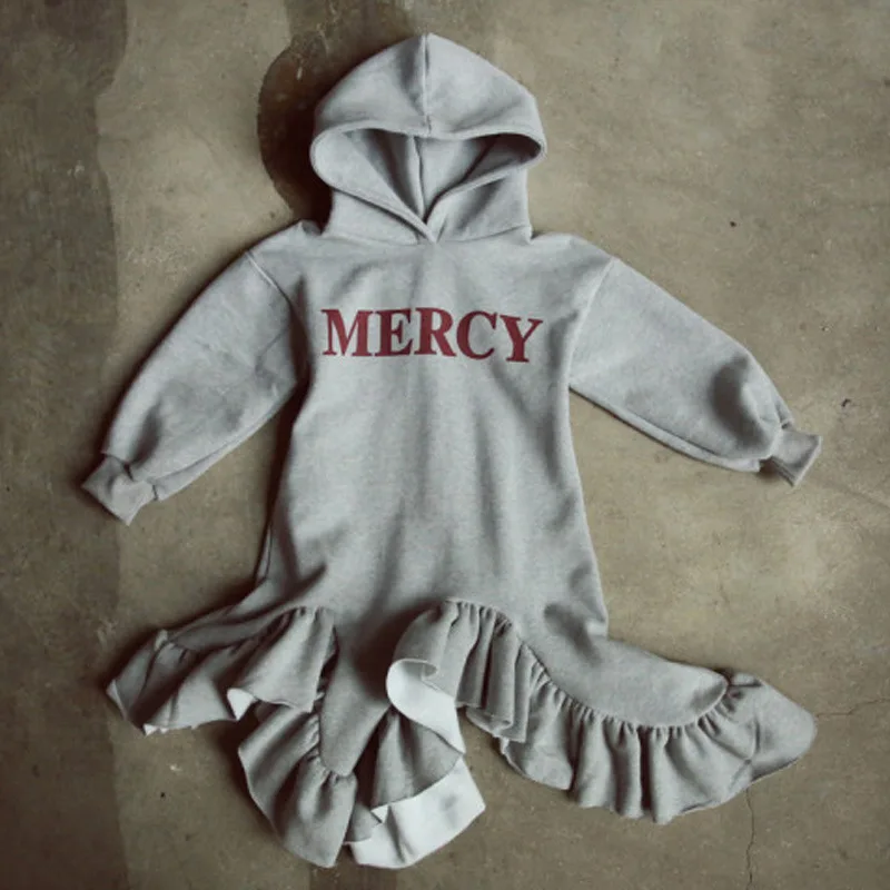 Новое платье для маленьких девочек осень-зима 2020 Детское плотное флисовое