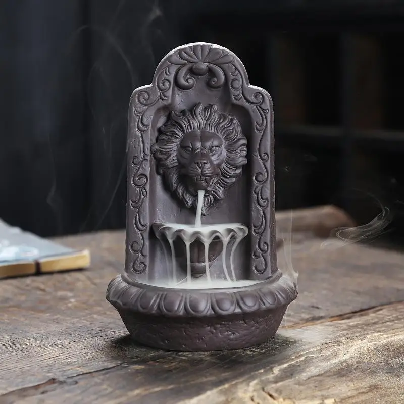 

Creative Ceramic Backflow Incense Burners Ornaments Modern Lion Sandalwood Home Living Room Office Simple Crafts Incense Burners
