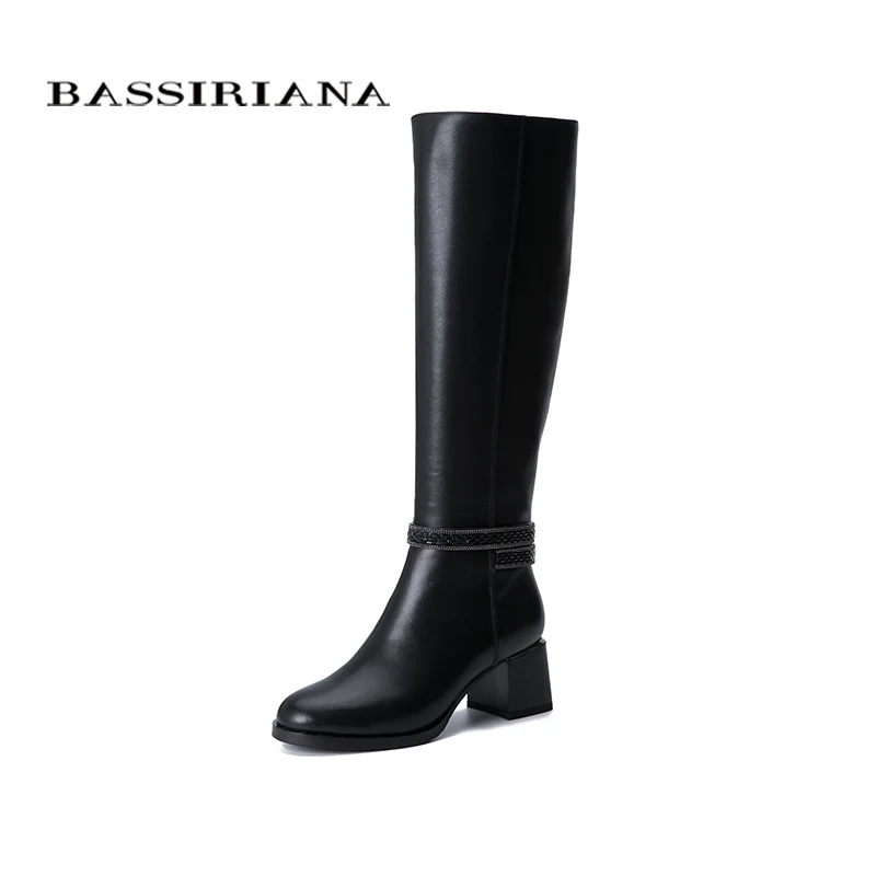 BASSIRIANA2019 зимние новые женские сапоги. Теплый натуральный мех.Борьба с