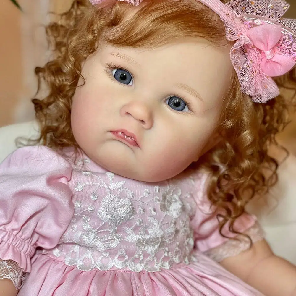 

60 см новорожденный Шарлотта принцесса высокое качество многослойные волосы видимые с кудрявыми длинными венами слои рук укорененные Pai H5s1
