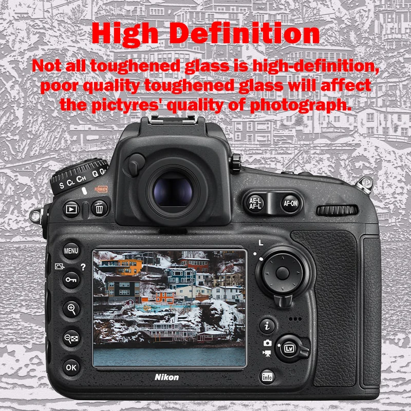 Закаленное защитное самоклеящееся стекло для камеры Nikon D800 D810 главный ЖК дисплей