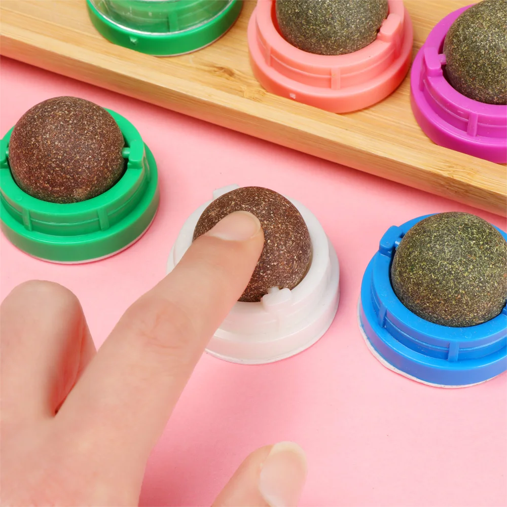 Вращающийся натуральная кошачья мята шаровая съедобные кошка игрушка помочь